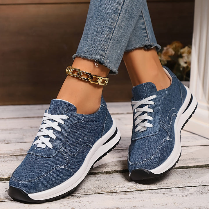 Zapatillas ortopédicas de mezclilla con soporte acolchonado