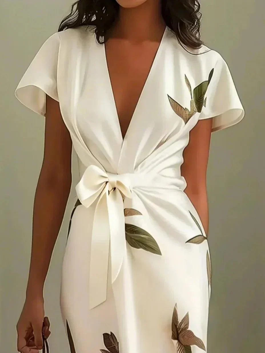 Vestido midi elegante cruzado