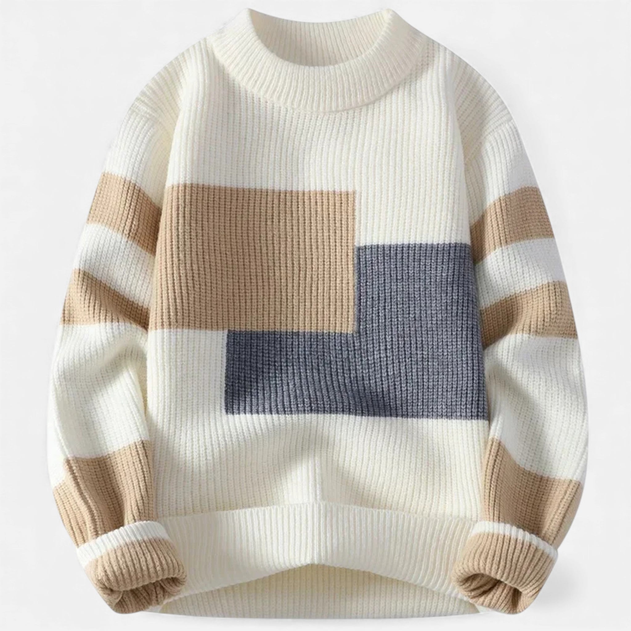 Women'S Slight-Stretch Knitted Cabled Sweater
