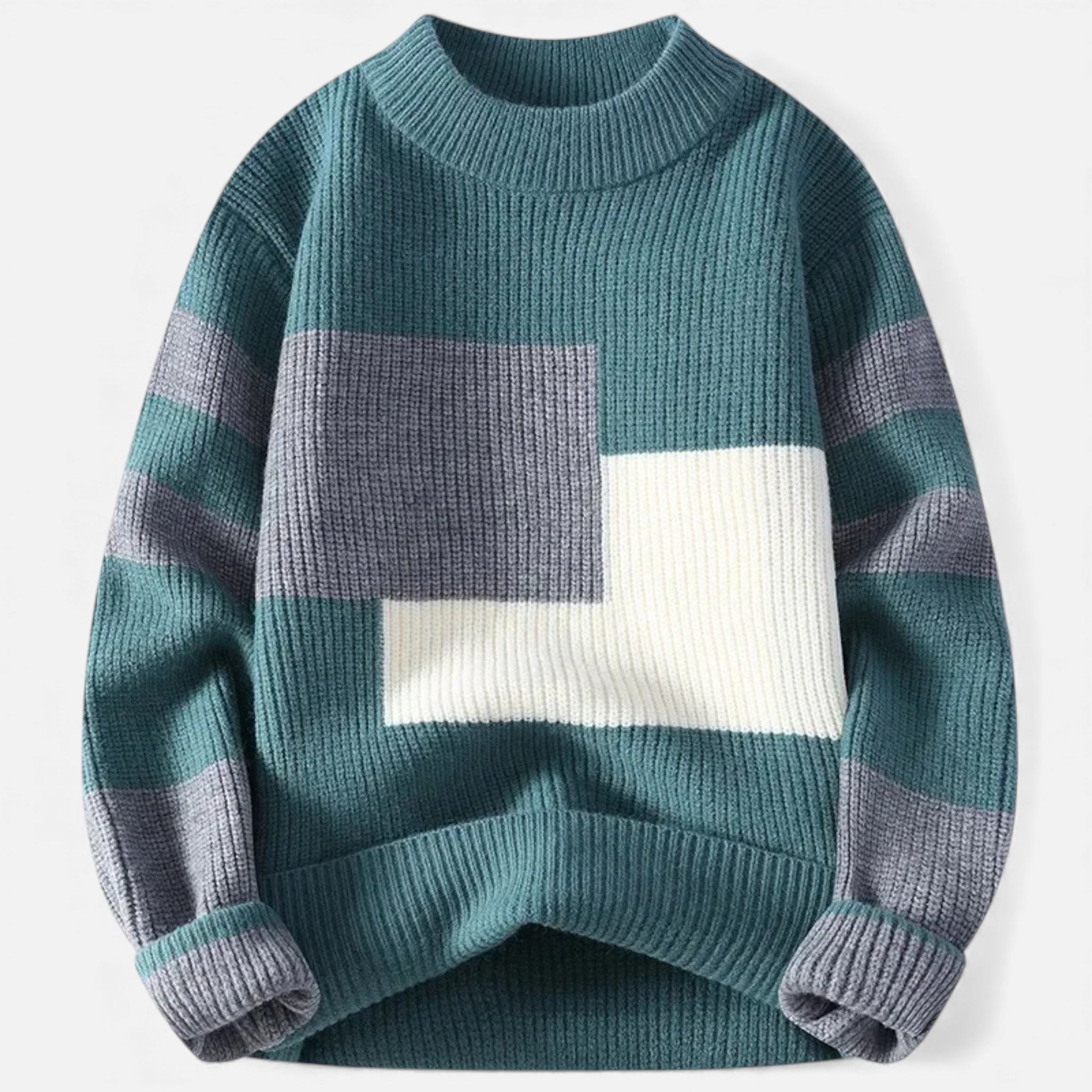 Women'S Slight-Stretch Knitted Cabled Sweater