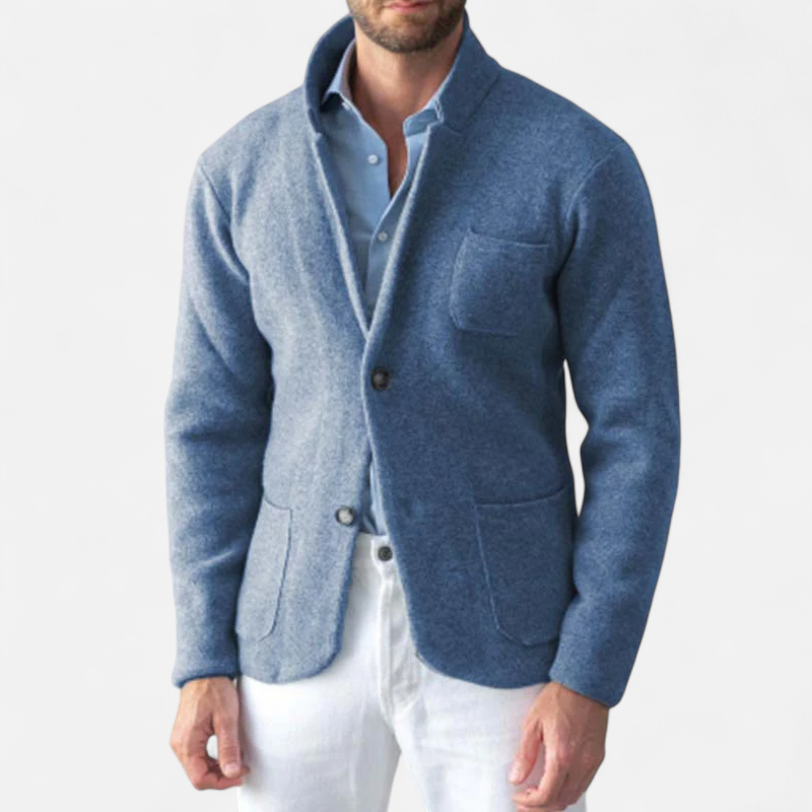 Men's Vintage Wool Stand-Collar Jacket