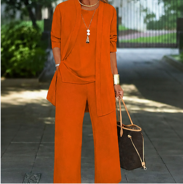 Cardigan and Relaxed Pants Set