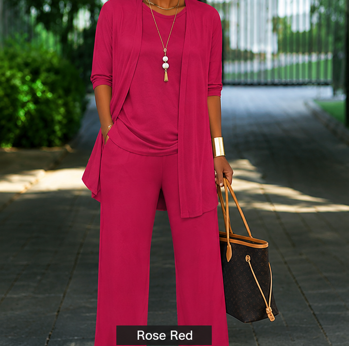Cardigan and Relaxed Pants Set