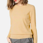 Suéter ligero de cuello redondo para mujer