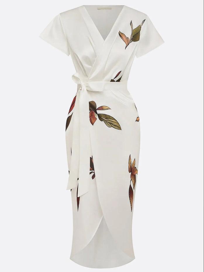 Vestido midi elegante cruzado