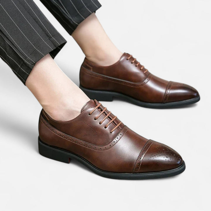 Zapatos formales tallados para hombre con suela antideslizante