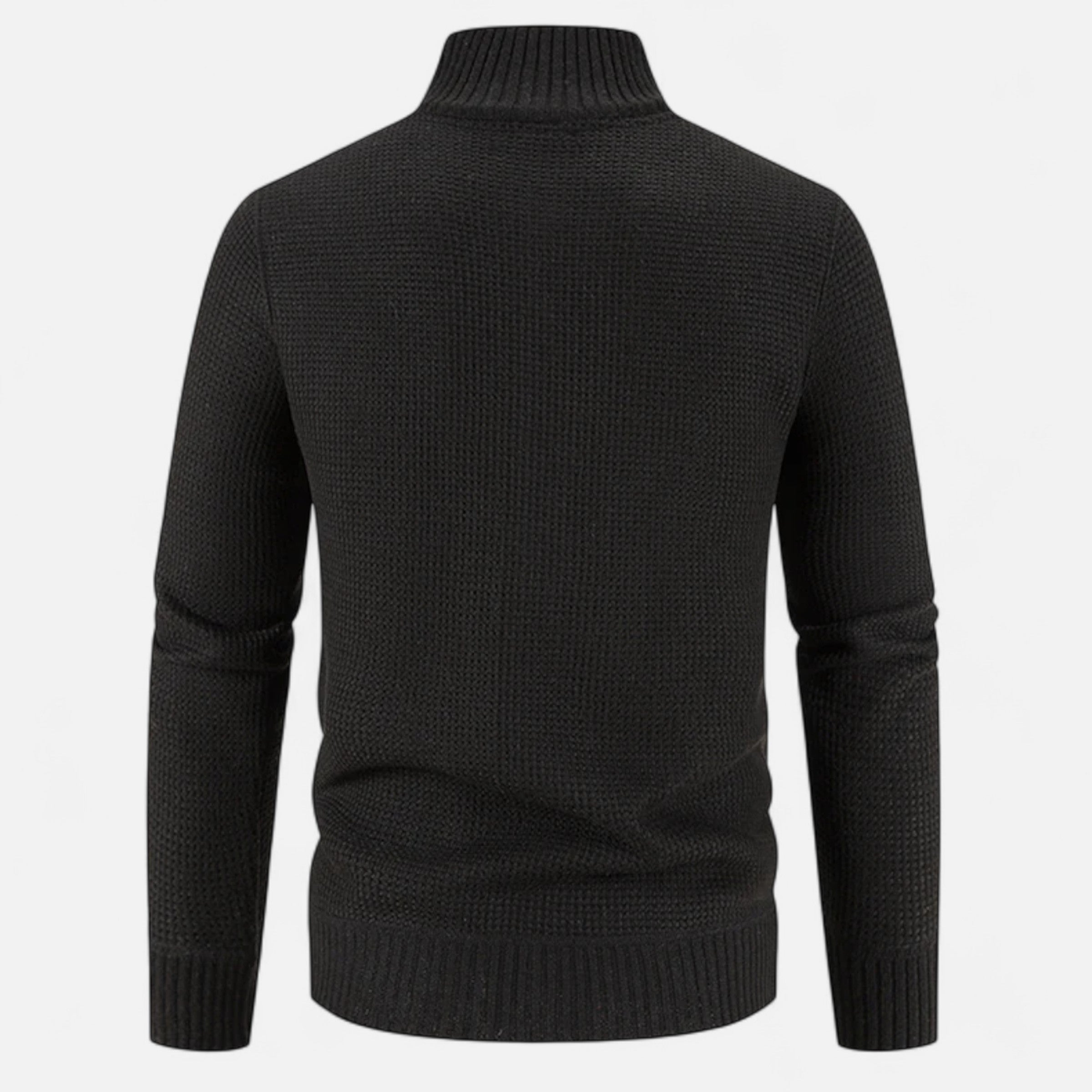 Giacca da uomo in pile con collo alto e motivo patchwork