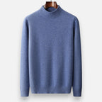 Maglione da uomo a collo alto in pura lana