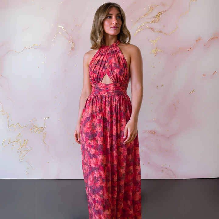 Vestido Maxi Floral Elegante