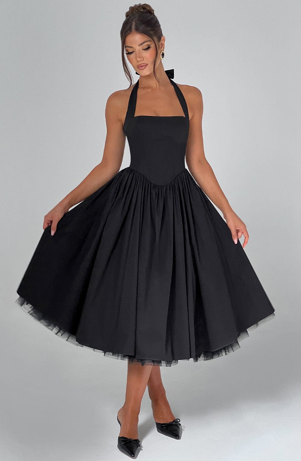 Women's Fashion-forward Halter Wedding Guest Dress