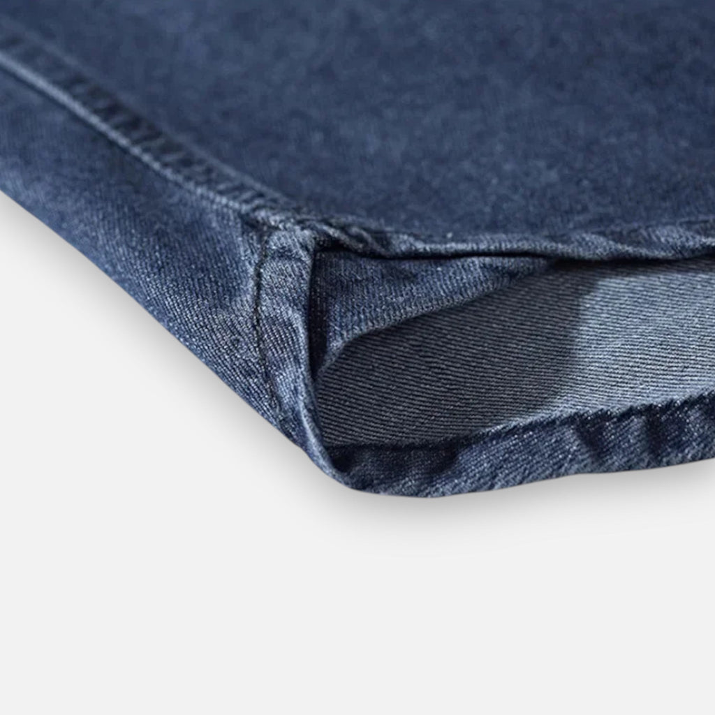 Camicia di jeans da uomo a vestibilità ampia per autunno/inverno