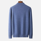Maglione da uomo a collo alto in pura lana