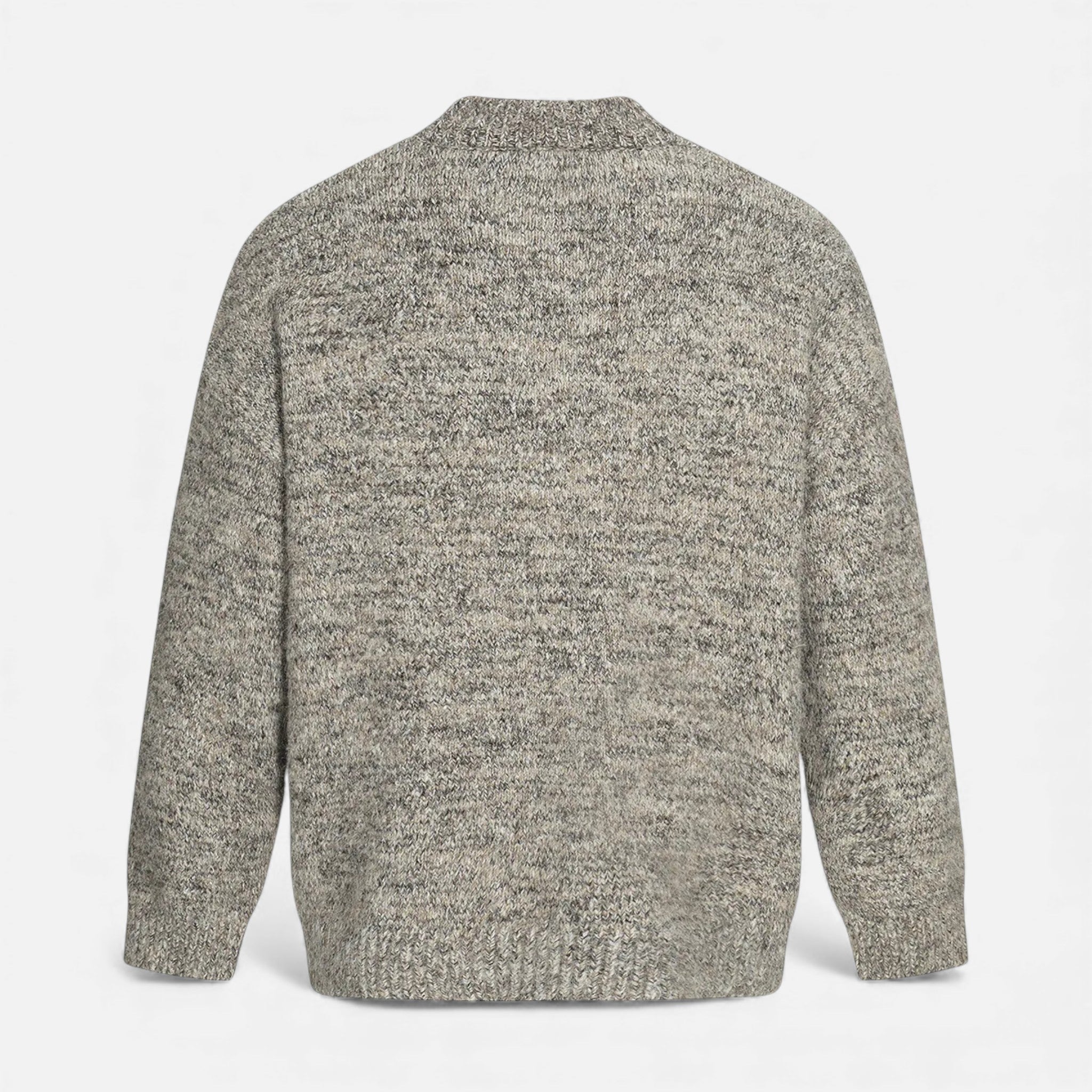 Maglione da uomo effetto lana con scollo rotondo