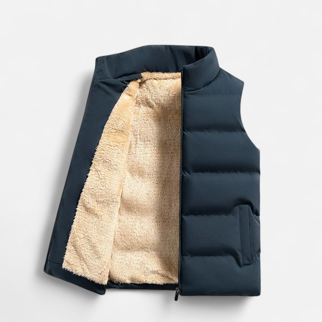 Men’s Practical Winter Vest with Loose Fit and Soft Fleece Lining