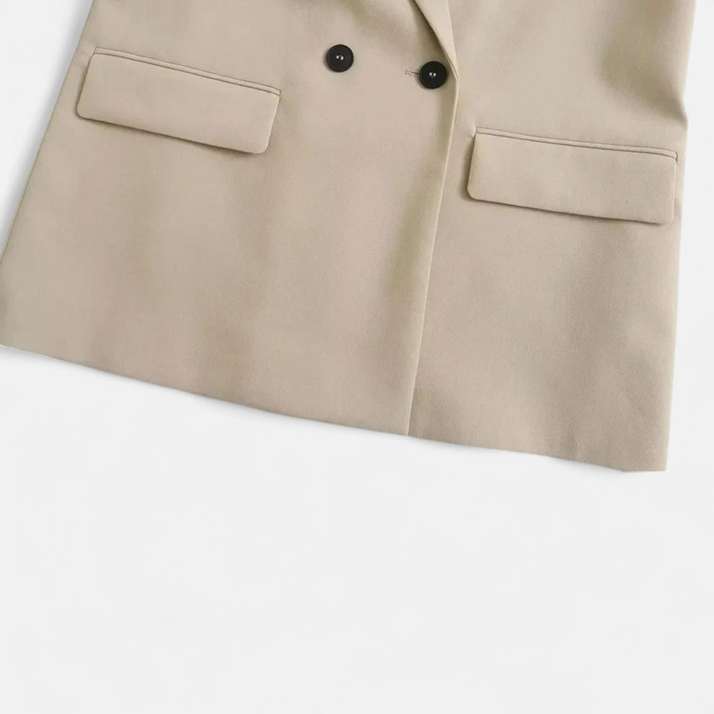 Blazer vintage de doble botonadura para mujer