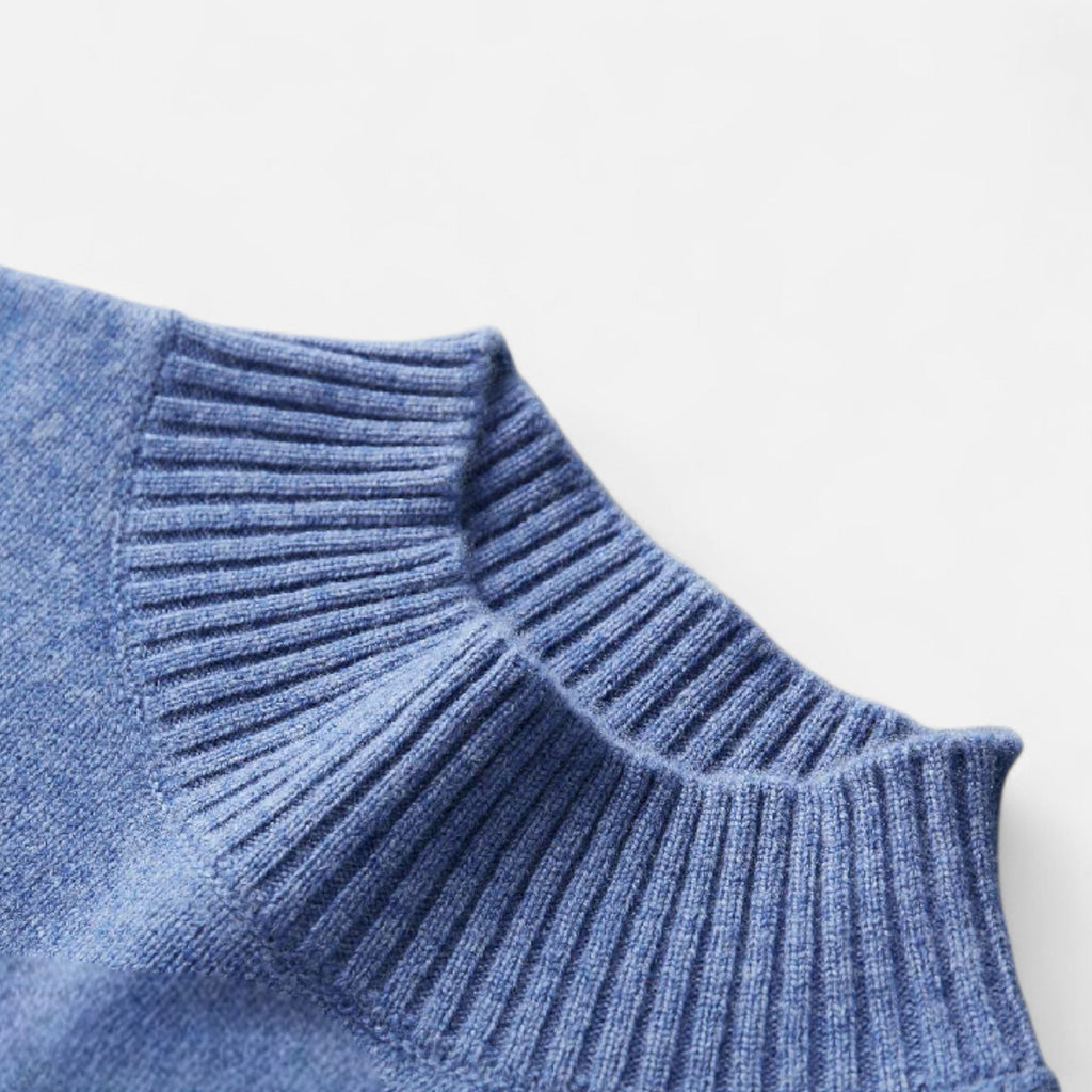 Maglione da uomo a collo alto in pura lana