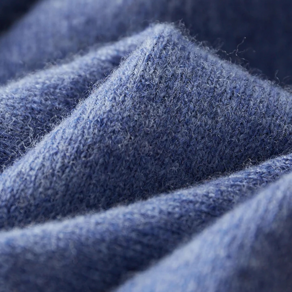 Suéter tipo polo para hombre de lana merino