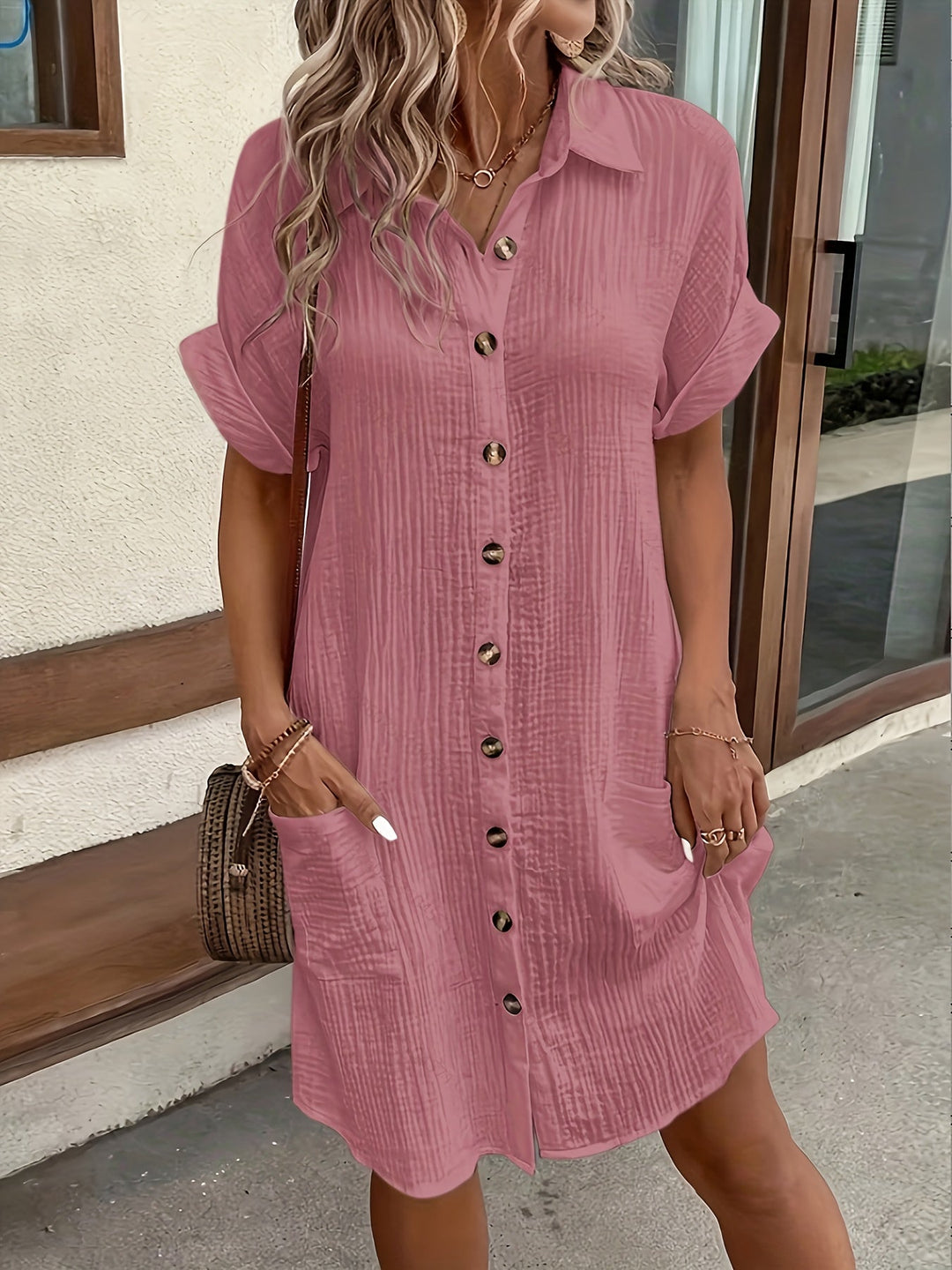 Lucienne Minimalist Shirt Dress