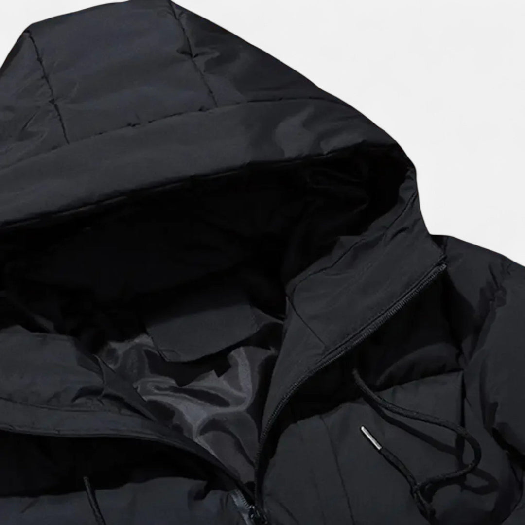 Men’s Timeless Layered Hooded Puffer Jacket for Winter