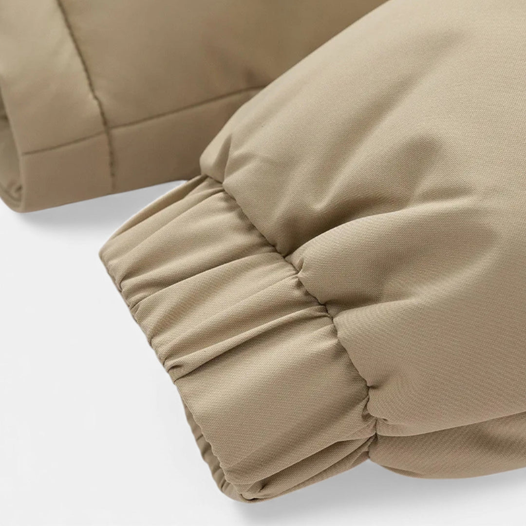 Men’s Stylish Thick Fleece-Lined Winter Jacket with Removable Hood for Cold-Weather
