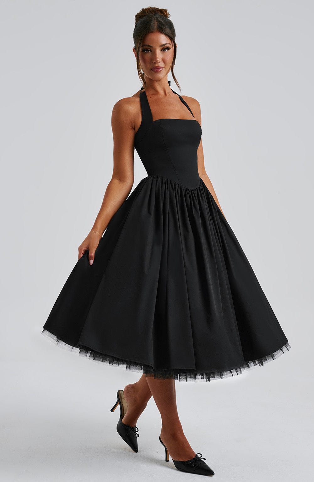 Women's Fashion-forward Halter Wedding Guest Dress