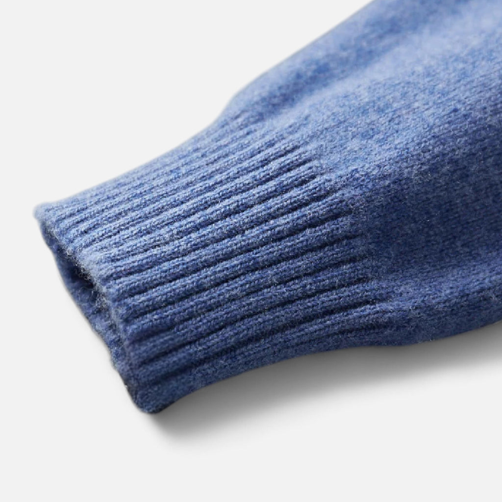 Maglione da uomo a collo alto in pura lana
