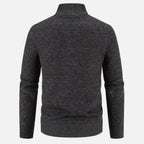 Giacca da uomo in pile con collo alto e motivo patchwork