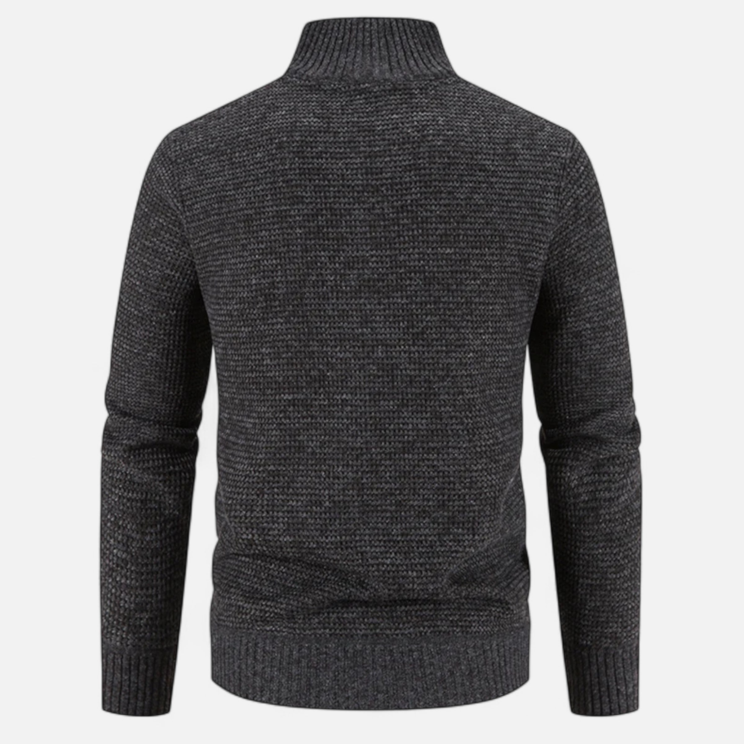 Giacca da uomo in pile con collo alto e motivo patchwork