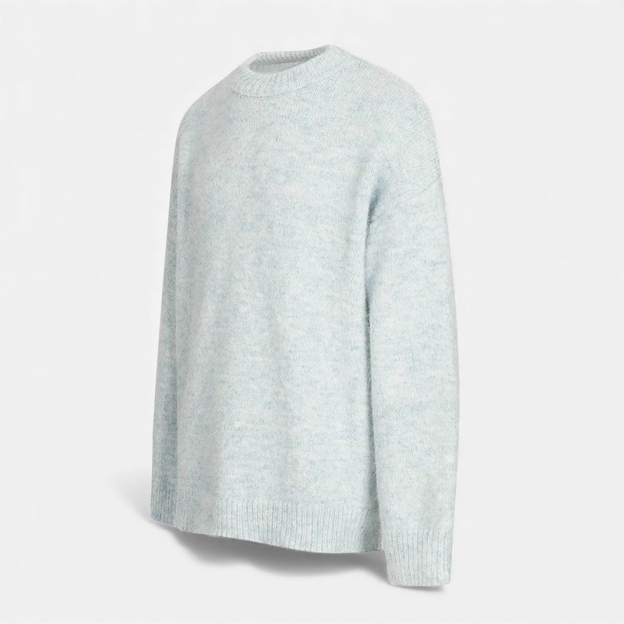 Maglione da uomo effetto lana con scollo rotondo