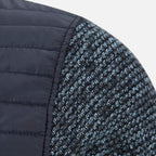 Giacca da uomo in pile con collo alto e motivo patchwork