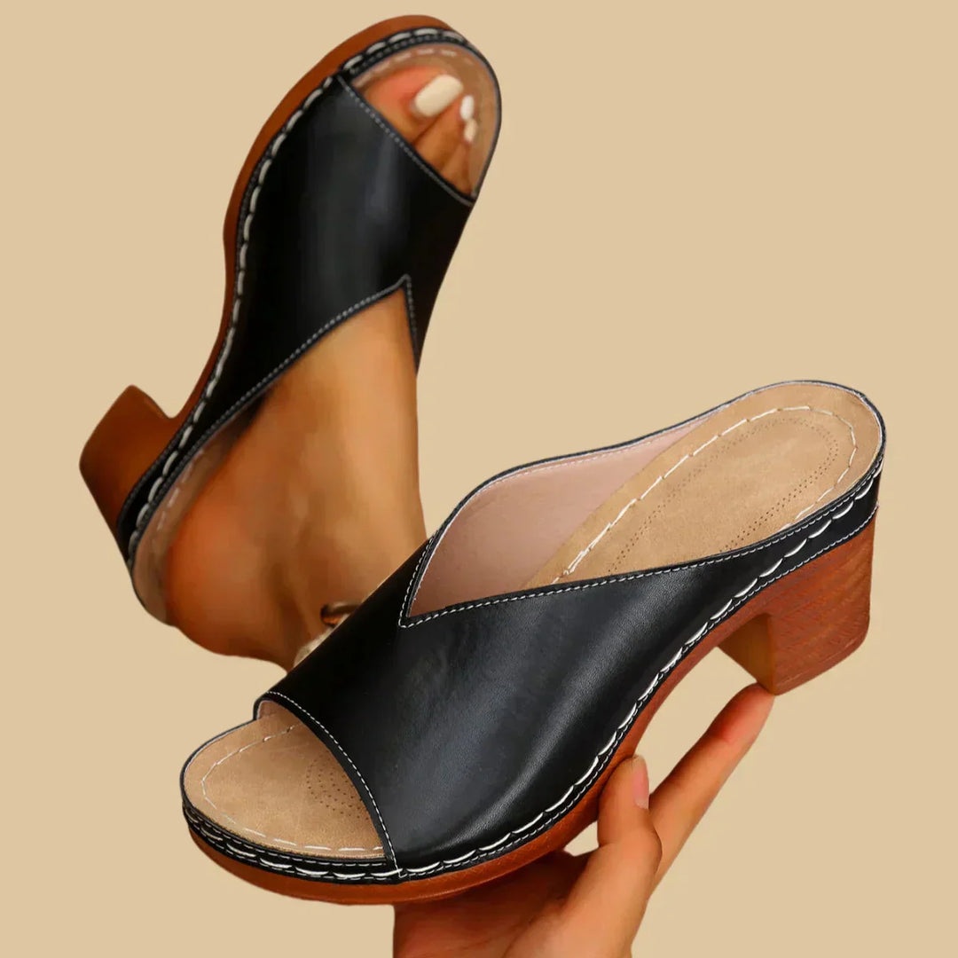 Orthopedic Thick Heel Sandals with Support