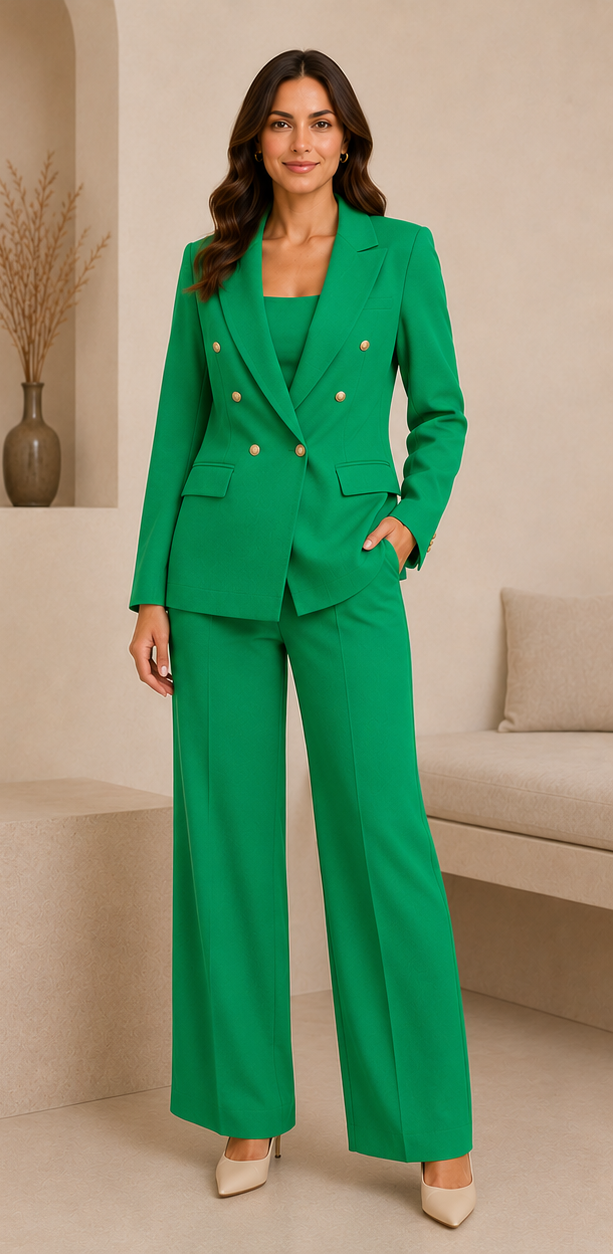 Conjunto de Traje con Blazer Cruzado