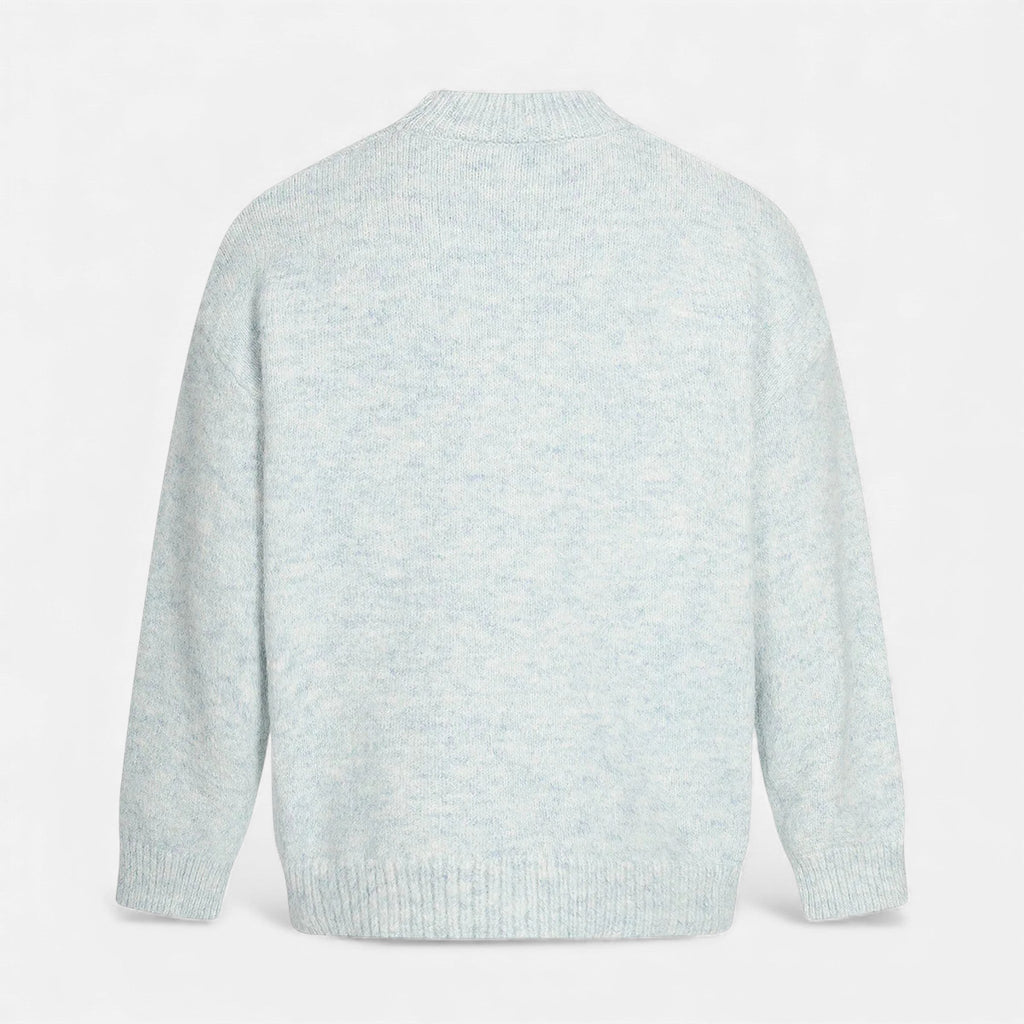 Maglione da uomo effetto lana con scollo rotondo
