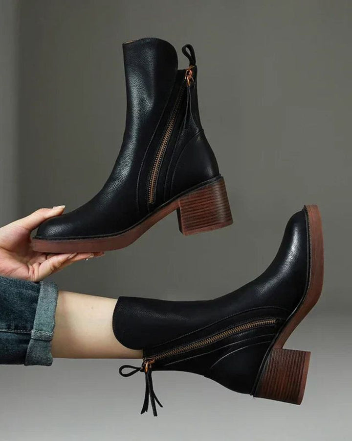 Elegant Zip Ankle Boots