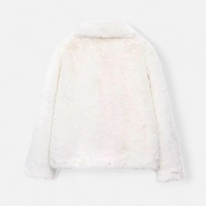 Abrigo de Invierno para Mujer Elegante, Acogedor, Esponjoso, Suave y de Piel Sintética