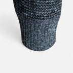 Giacca da uomo in pile con collo alto e motivo patchwork