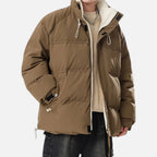 Giacca oversize antivento da uomo con collo alto