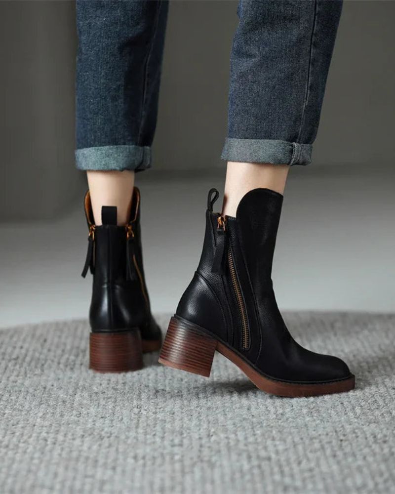 Elegant Zip Ankle Boots