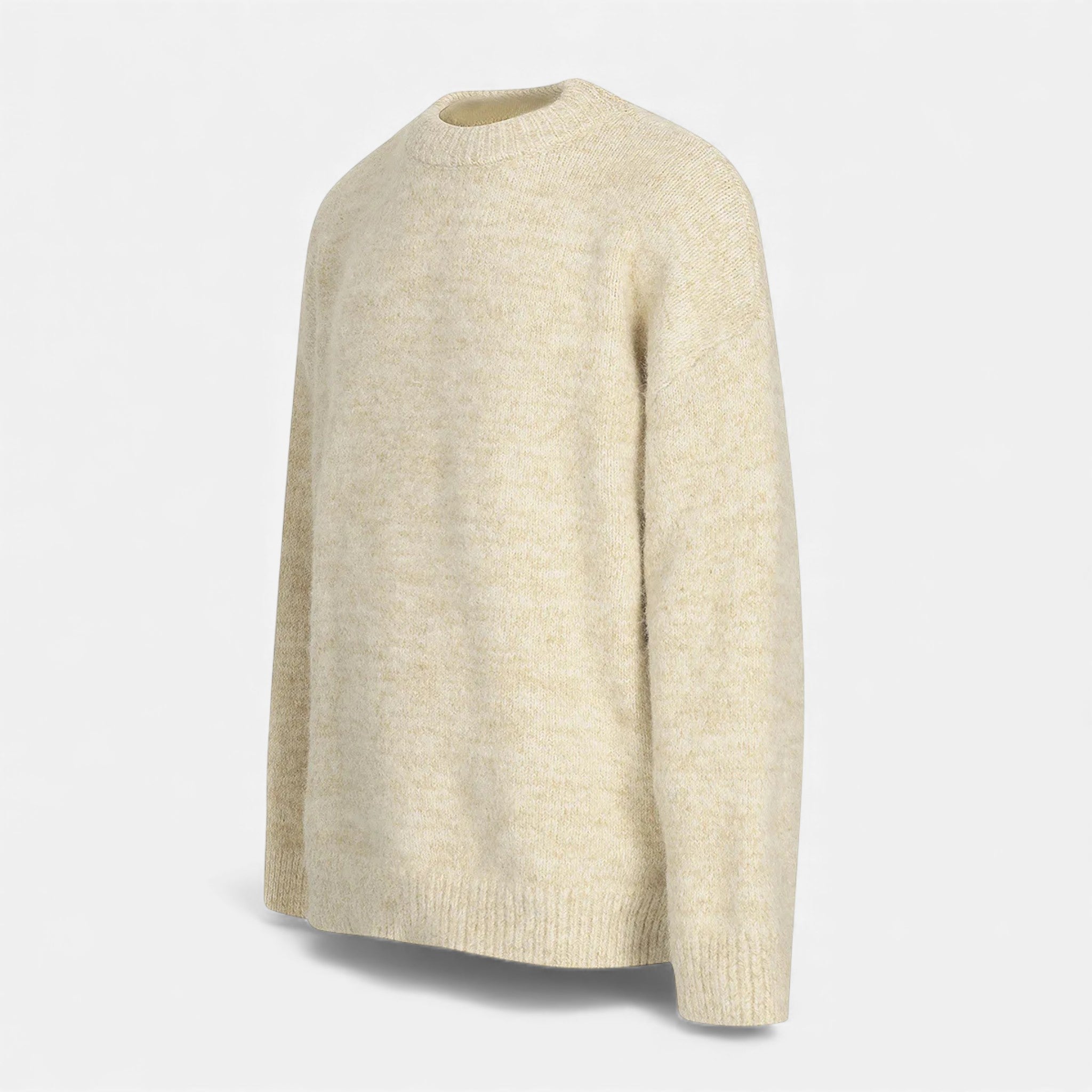 Maglione da uomo effetto lana con scollo rotondo