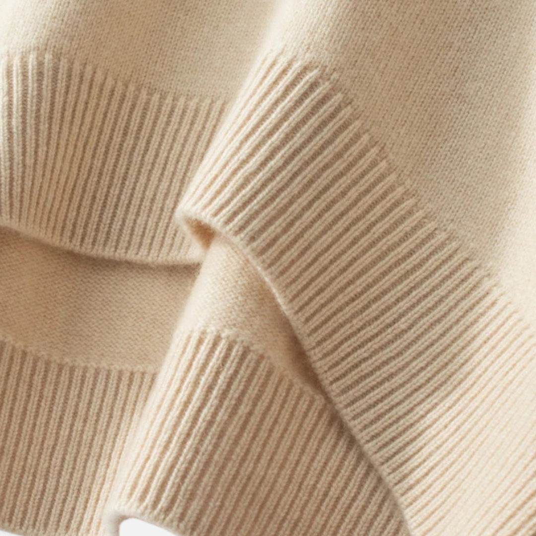 Suéter de cuello alto tejido exquisito y cálido para mujer