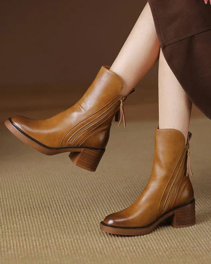 Elegant Zip Ankle Boots