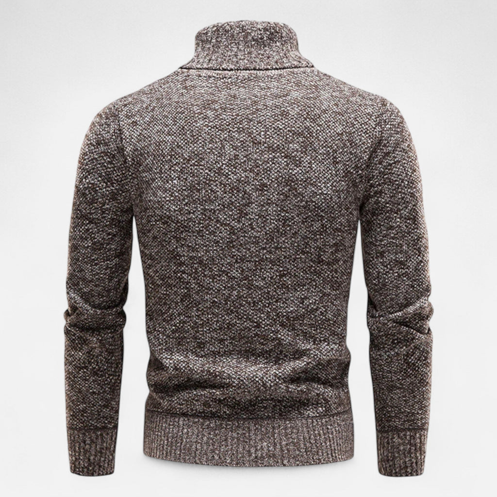Suéter de cuello alto tejido para hombre – Calidez gruesa para el invierno
