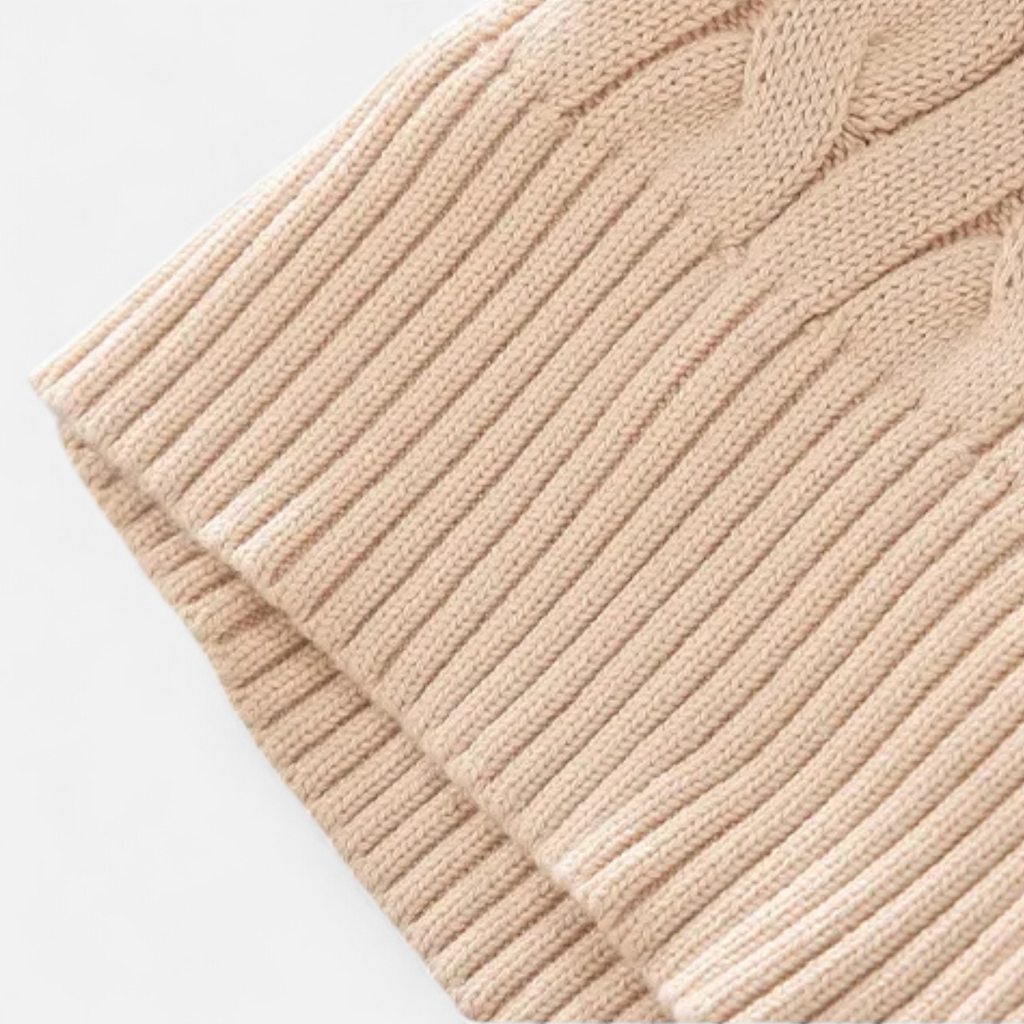 Suéter de cuello alto con cremallera para hombre de punto grueso