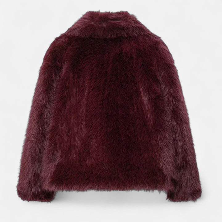 Abrigo de Invierno para Mujer Elegante, Acogedor, Esponjoso, Suave y de Piel Sintética