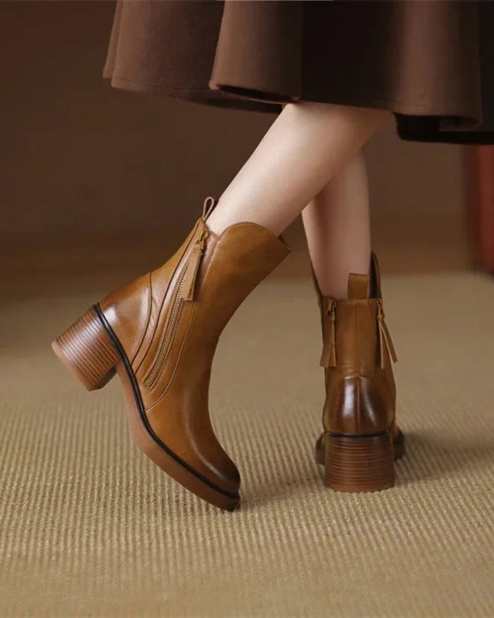 Elegant Zip Ankle Boots
