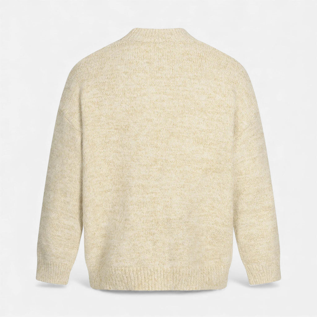 Maglione da uomo effetto lana con scollo rotondo