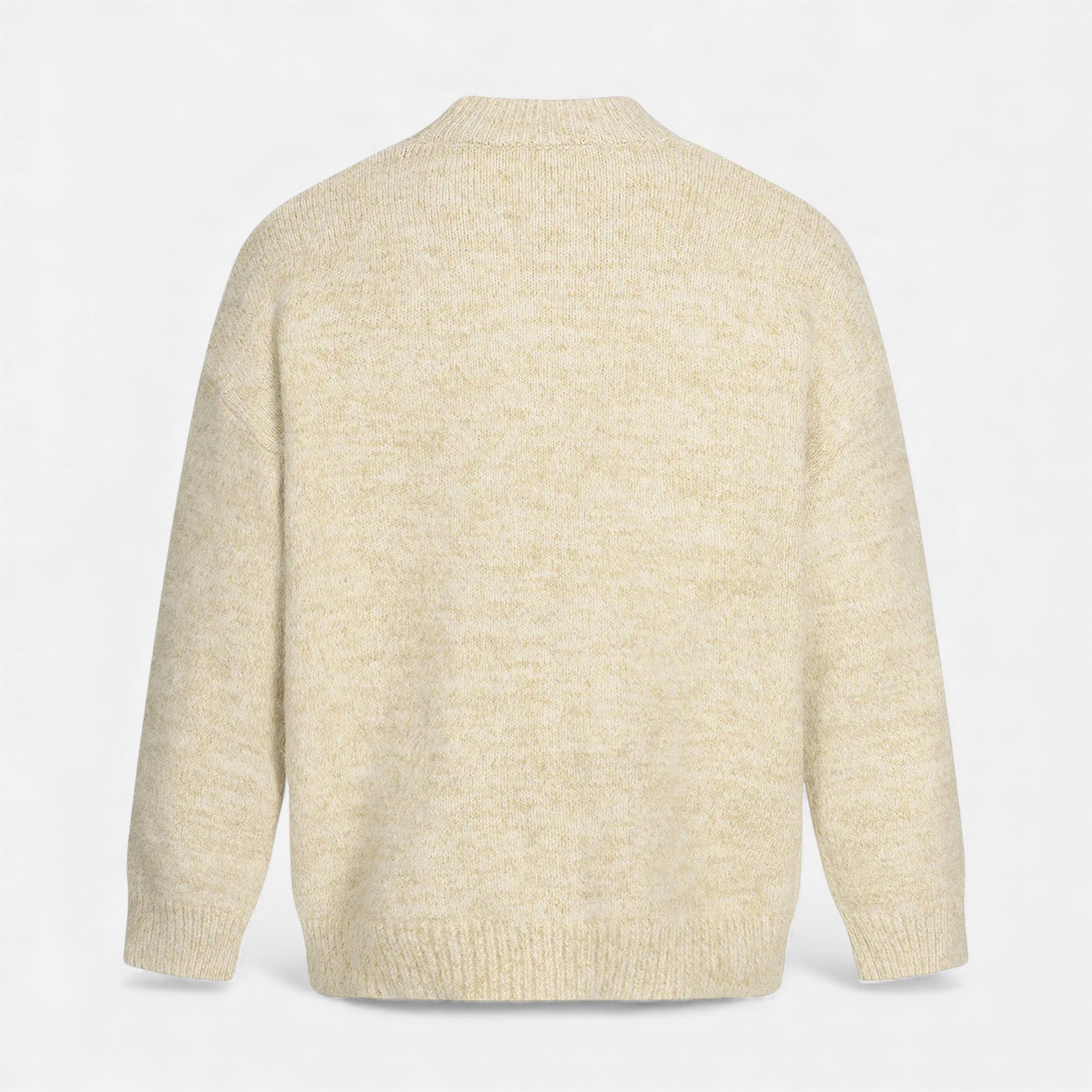 Maglione da uomo effetto lana con scollo rotondo