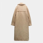 Cappotto Teddy lungo doppiopetto da donna