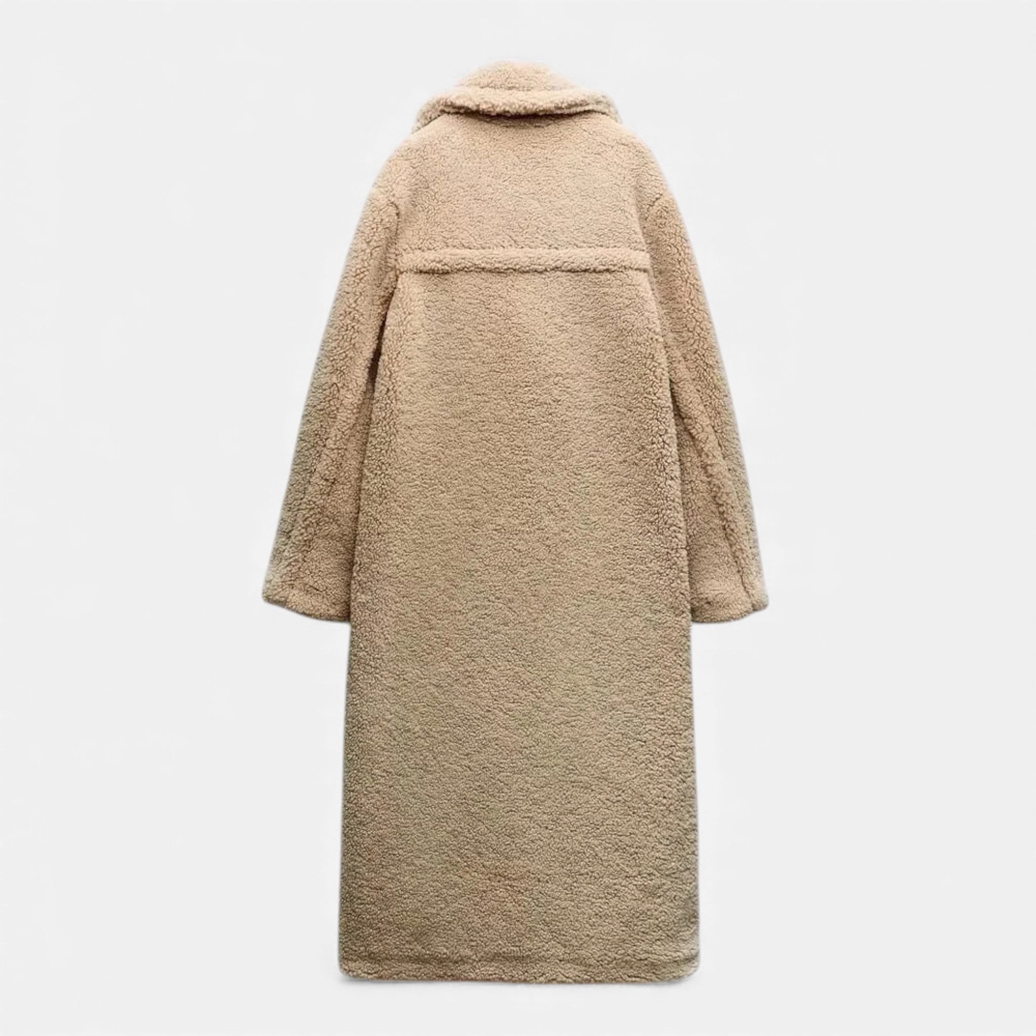 Cappotto Teddy lungo doppiopetto da donna
