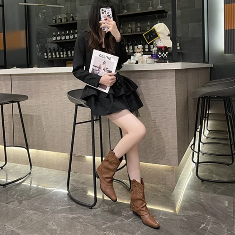 Studded Western Style Boots